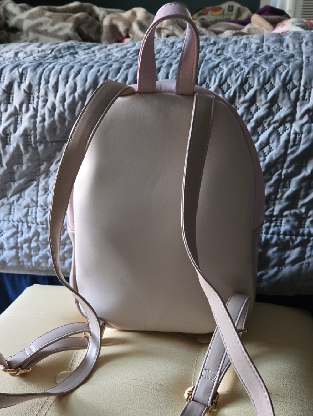 Pink Mini Backpack with Coin Pouch - Picture 5 of 12